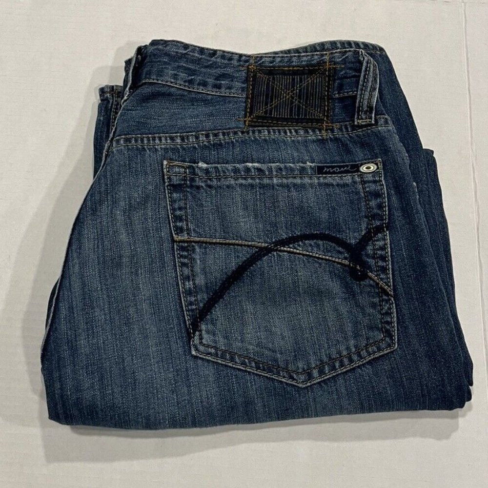 Mavi Men's 34 Dark Wash Blue Denim Straight Leg Jeans